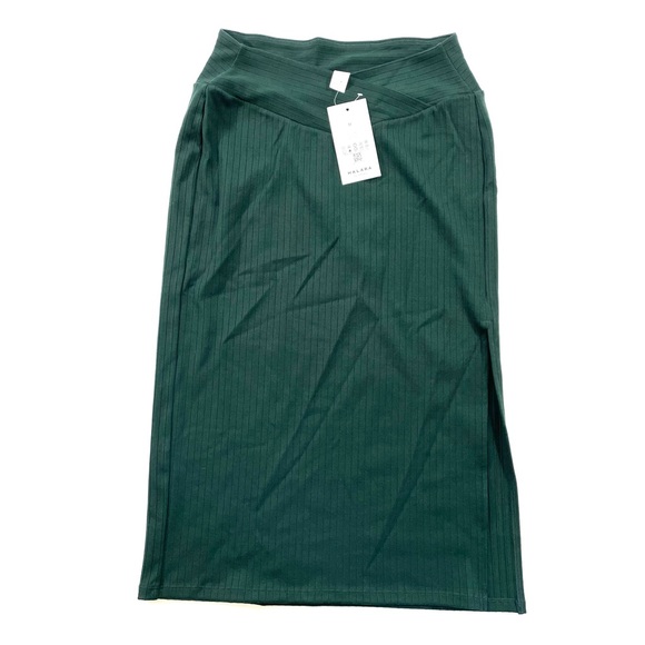 HALARA Skirts Halara Ribbed High Waist Crossover Side Split Bodycon